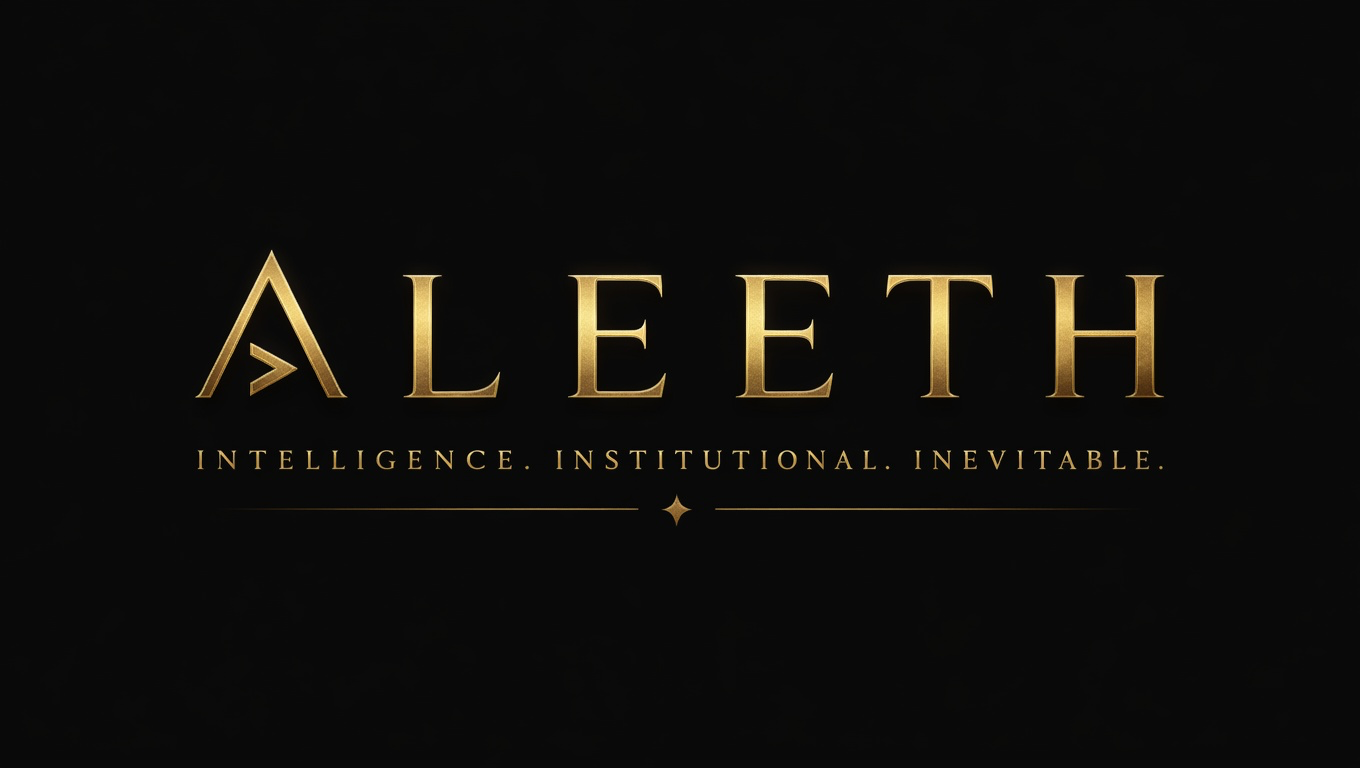 ALEETH · Intelligence. Institutional. Inevitable.